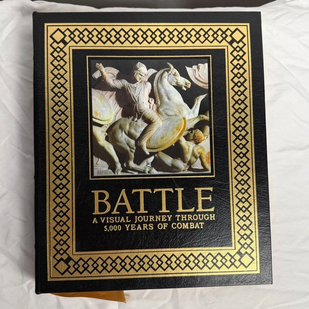 VTG Leather Battle A Visual Journey Through 5000 Years of Combat 22K Gold Easton
